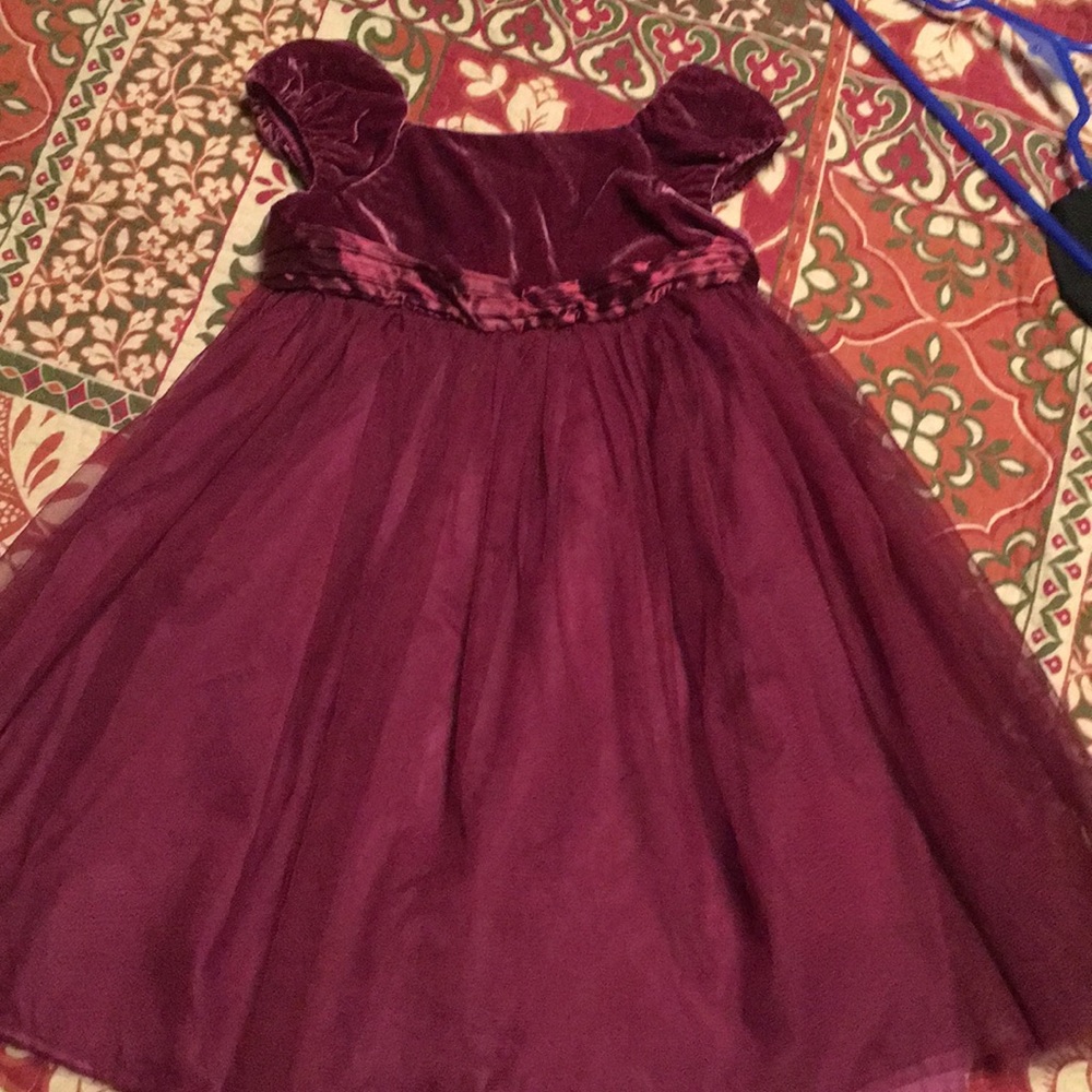 Velvet and tulle dress